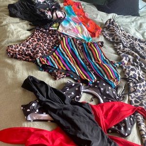 Swim bundle! High leg/high rise/one piece size medium swimsuit bundle